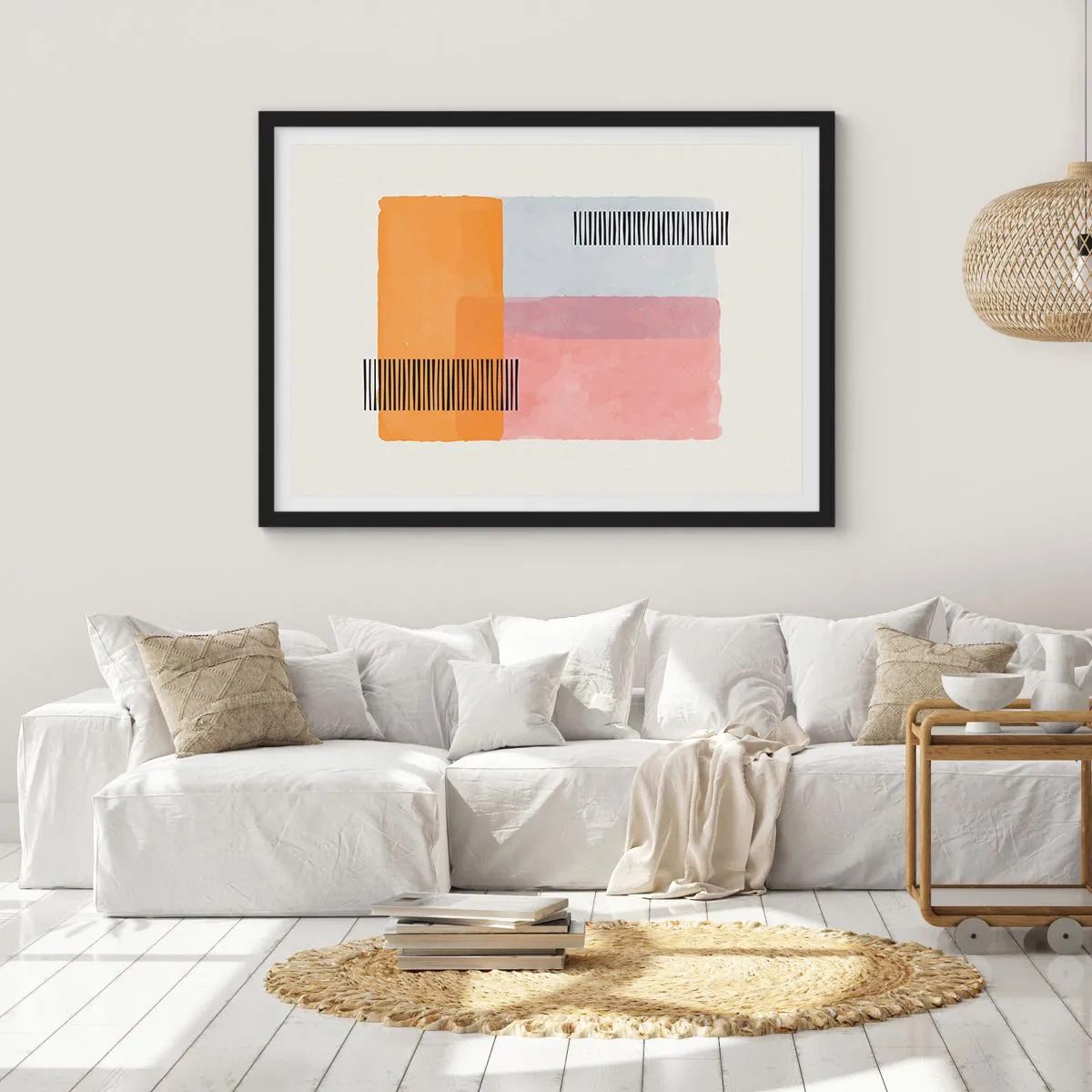 Plakat i sort ramme - Fra hjørne til hjørne - 40x30 cm