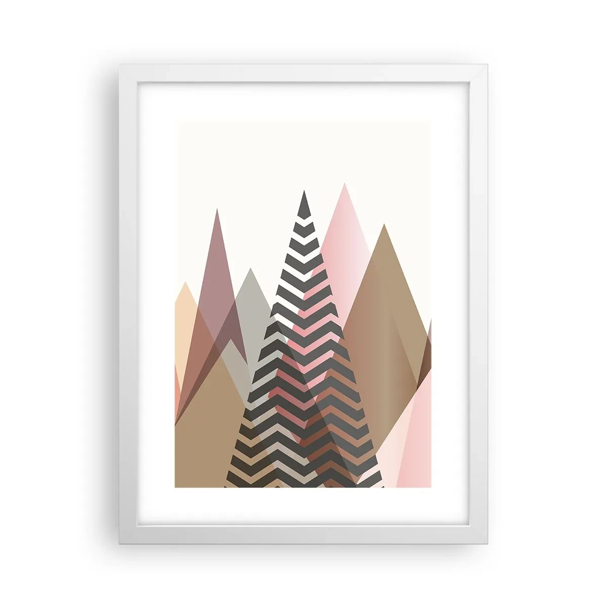 Plakat i hvid ramme - Pyramide udsigt - 30x40 cm