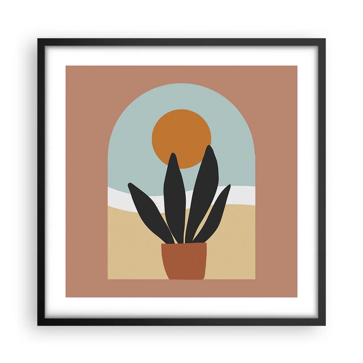 Plakat i sort ramme - Små glæder - 50x50 cm