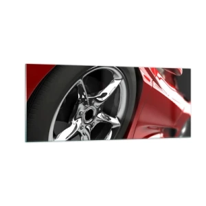 Billede på glas - Lavet til fart - 100x40 cm