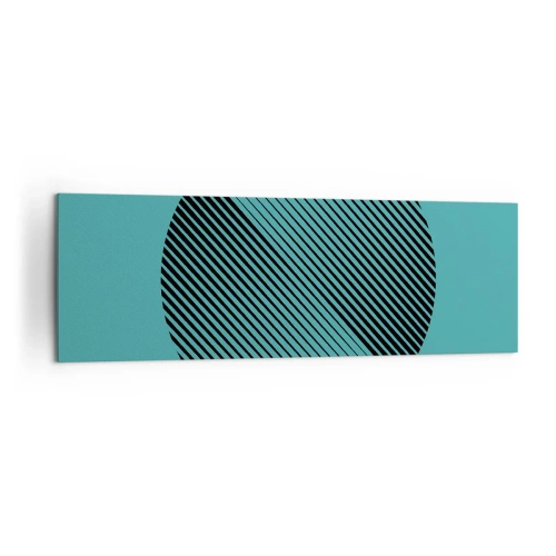 Lærredstryk - Billede på lærred - Cirklen - en geometrisk variation - 160x50 cm