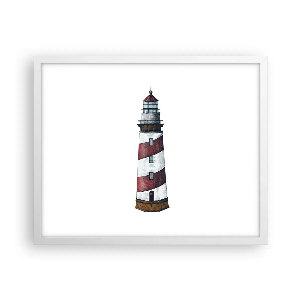 Plakat i hvid ramme - Altid på vagt - 50x40 cm