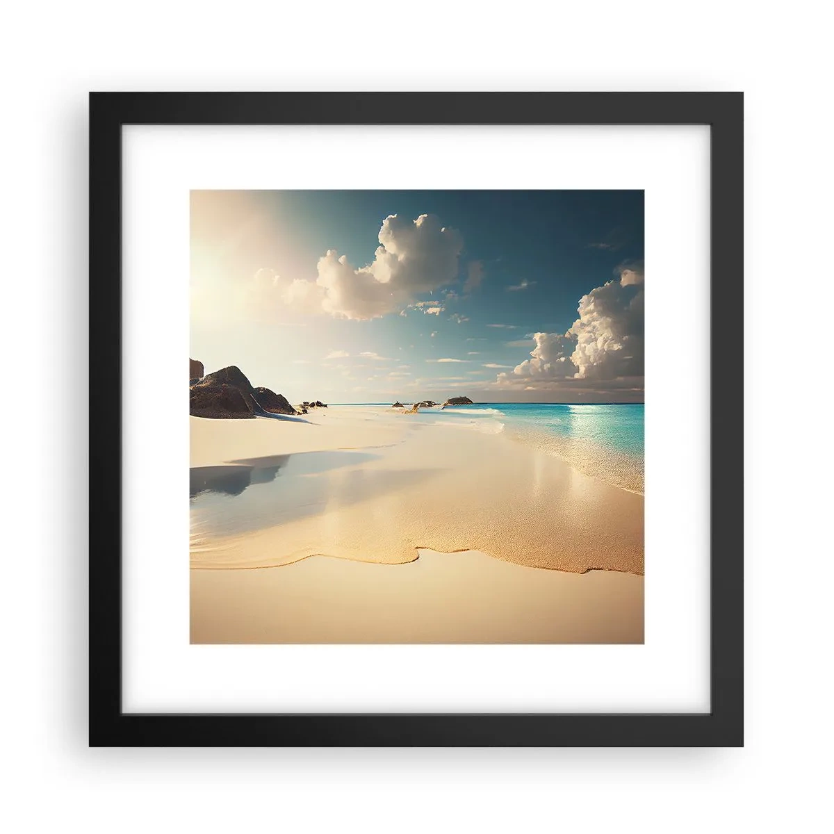 Plakat i sort ramme - En drømmeagtig dag - 30x30 cm