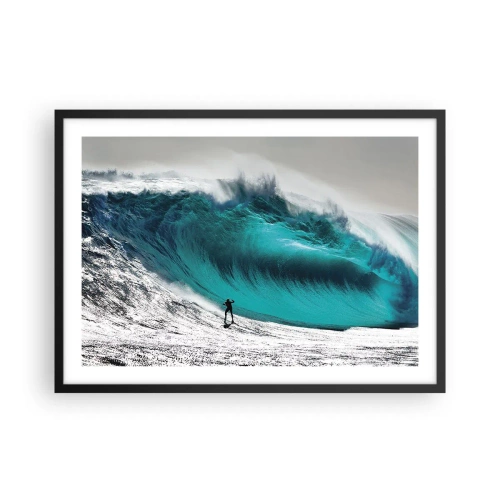 Plakat i sort ramme - Udfordring accepteret - 70x50 cm