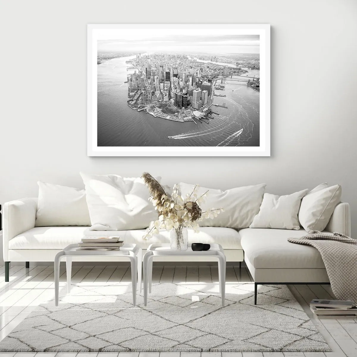 Plakat i hvid ramme - Hvordan kan man ikke elske? - 100x70 cm