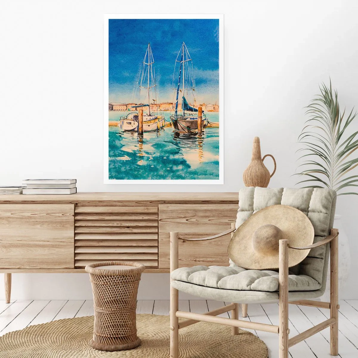 Plakat - Solrig lagune - 70x100 cm