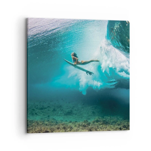 Lærredstryk - Billede på lærred - Undervandsverden - 70x70 cm