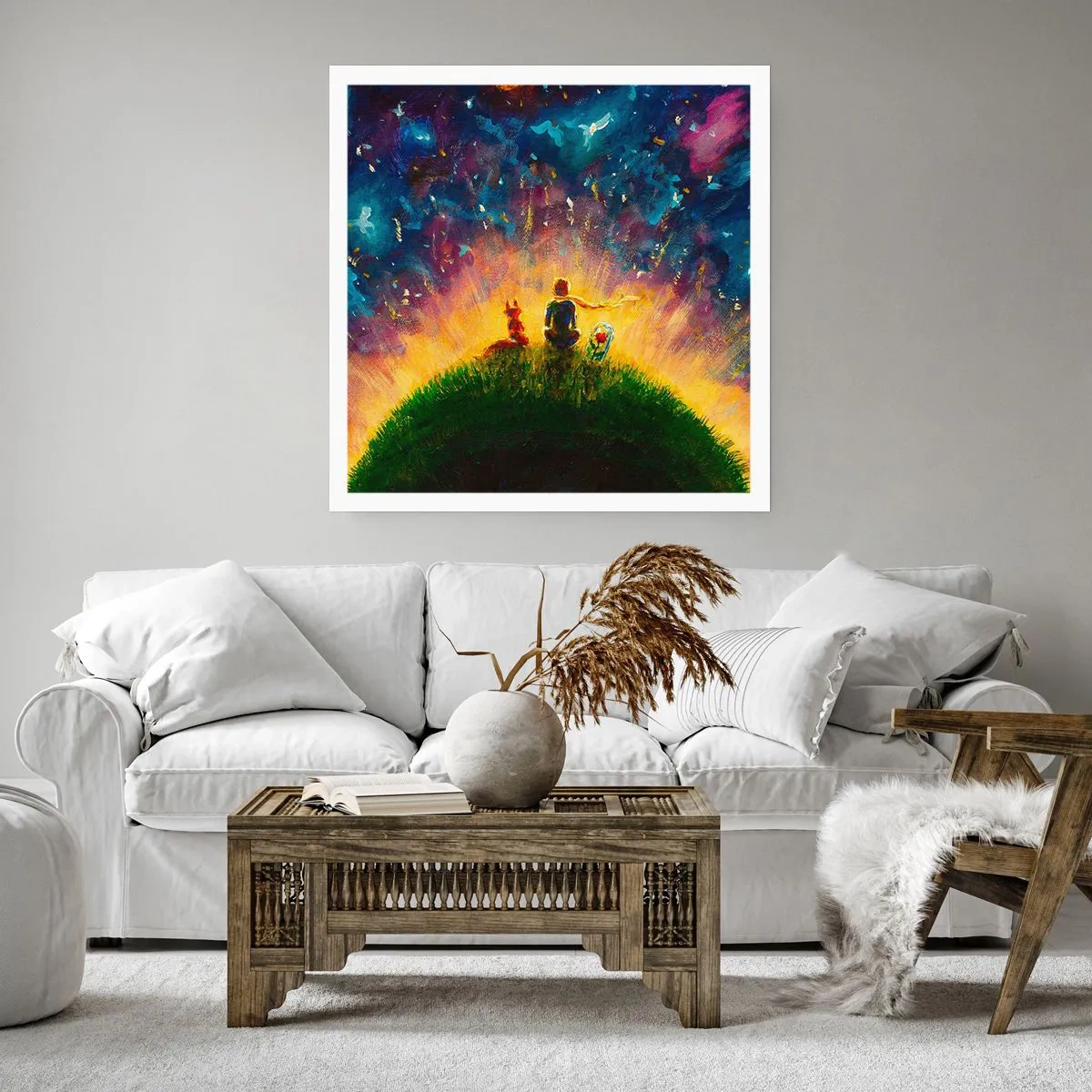 Plakat - Kærlighed og venskab - hele verden - 30x30 cm