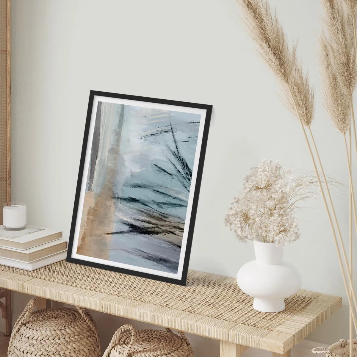 Plakat i sort ramme - Vintermarker - 70x100 cm