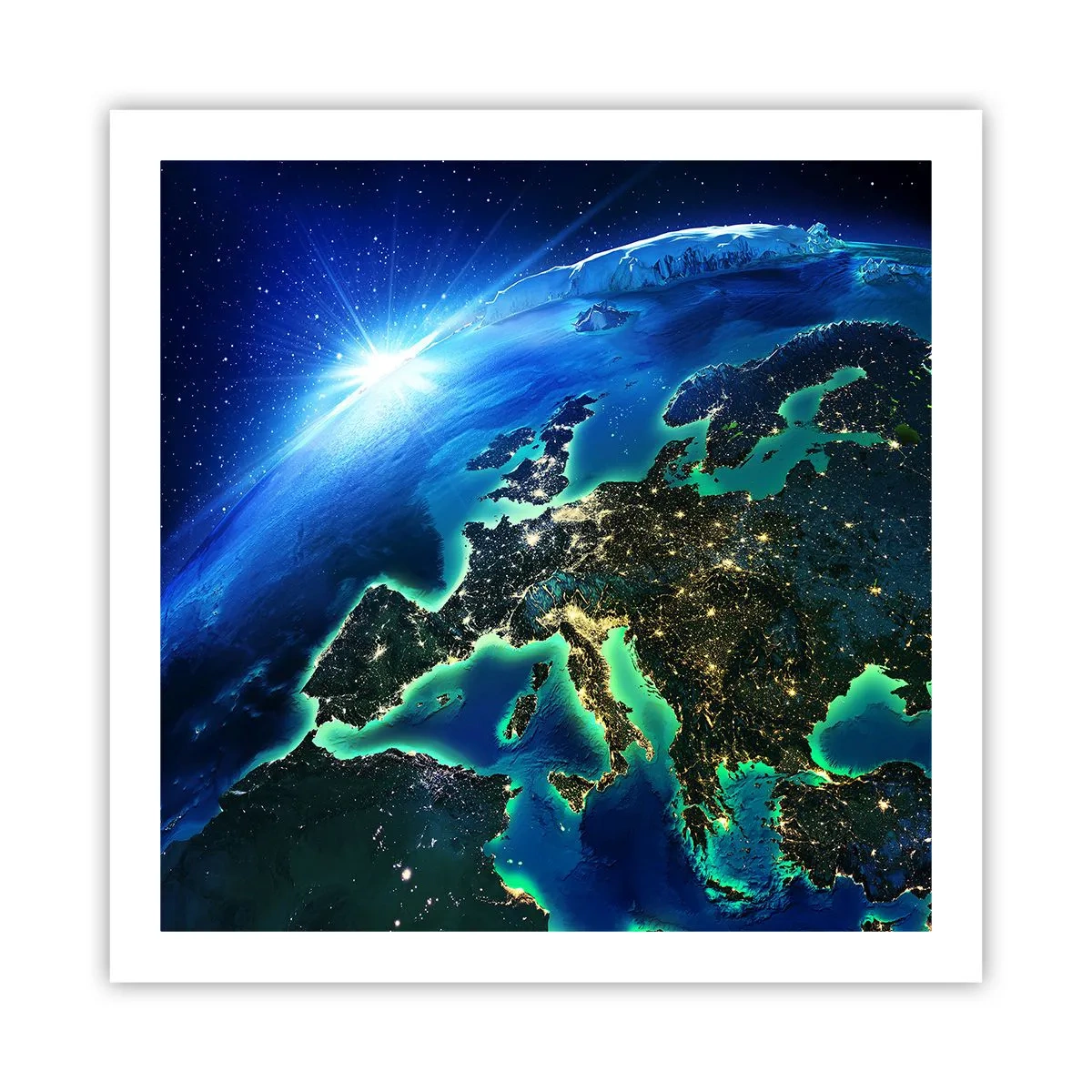 Plakat - Et funklende Europa - 60x60 cm