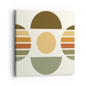 Lærredstryk - Billede på lærred - I jordfarver - 40x40 cm