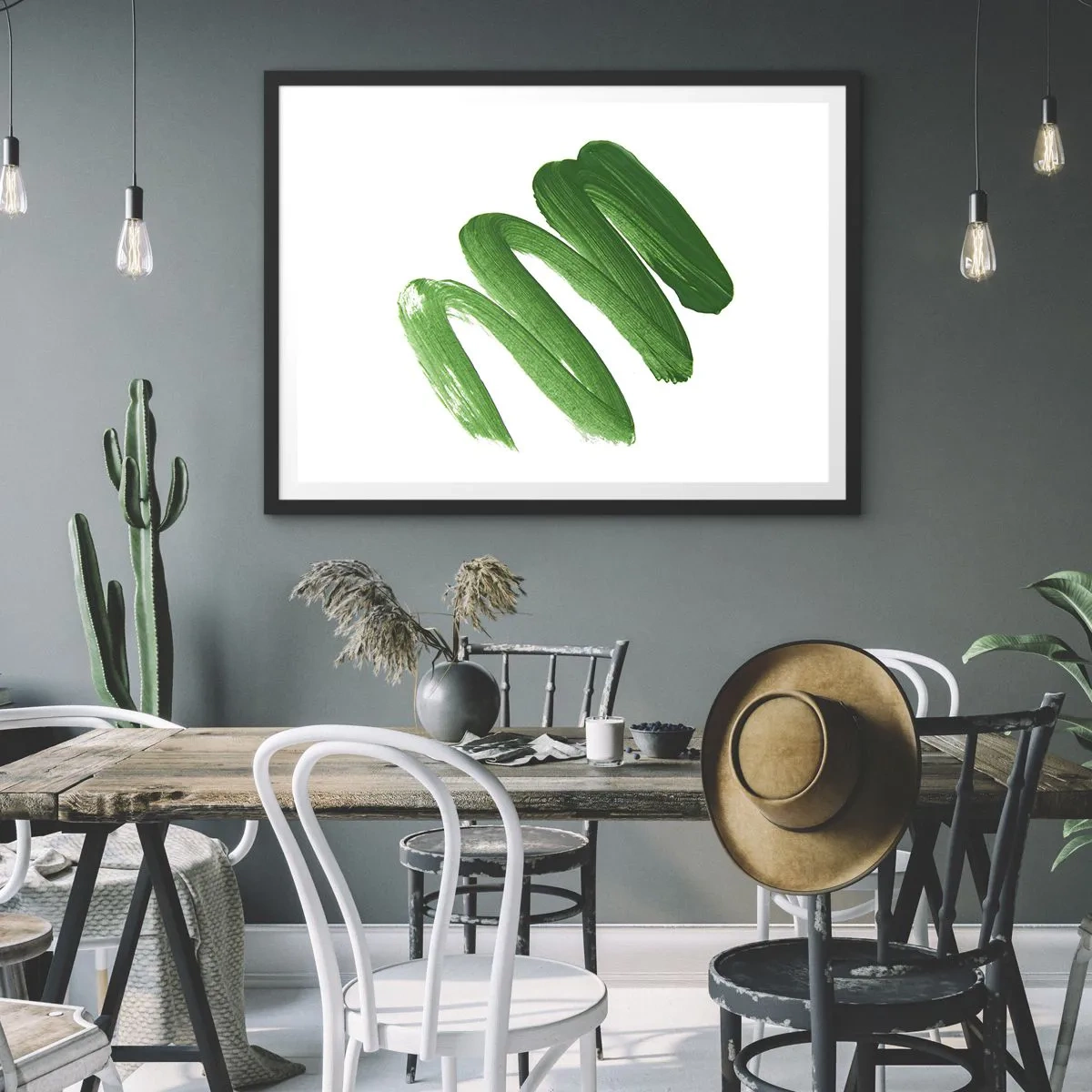 Plakat i sort ramme - En grøn vittighed - 70x50 cm