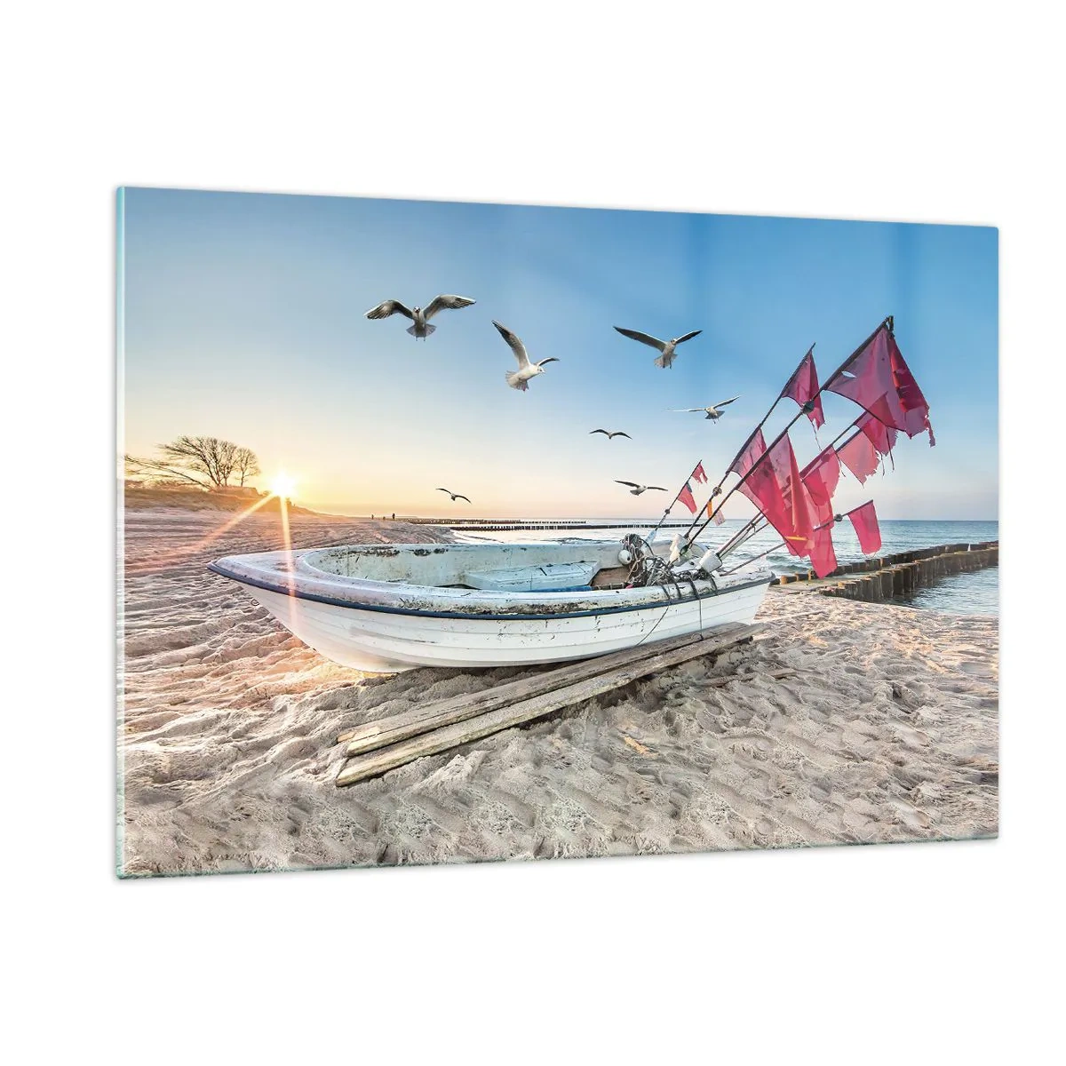 Billede på glas - Et velfortjent hvil - 120x80 cm