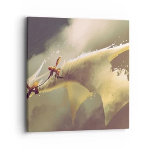 Lærredstryk - Billede på lærred - Verden til undsætning - 40x40 cm