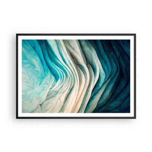 Plakat i sort ramme - Blå umættelighed - 100x70 cm