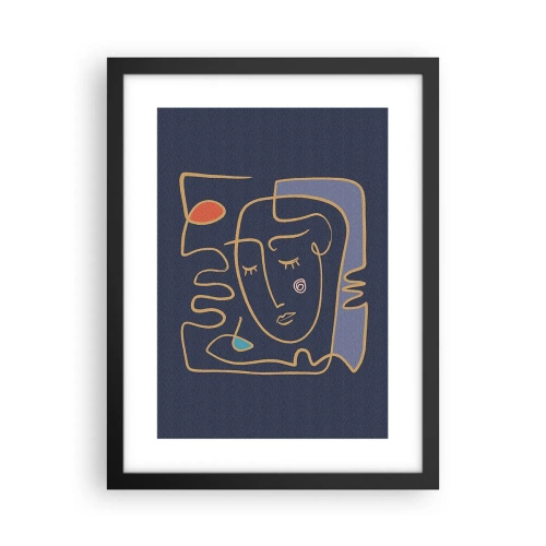 Plakat i sort ramme - I drømmerier - 30x40 cm
