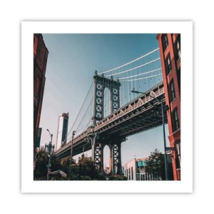 Plakat - Over byens bølger - 50x50 cm