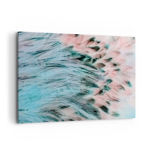 Lærredstryk - Billede på lærred - Safir lyserød fnug - 120x80 cm