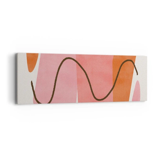 Lærredstryk - Billede på lærred - Formernes blide bevægelse - 90x30 cm