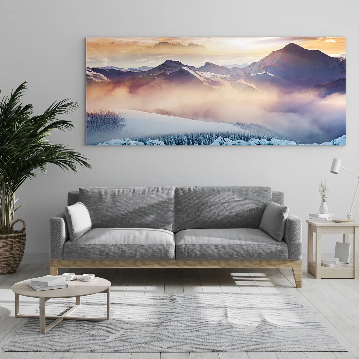 Billede på glas - Naturens kraft og renhed - 140x50 cm