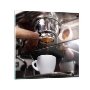 Billede på glas - Et godt øjeblik på dagen - 50x50 cm