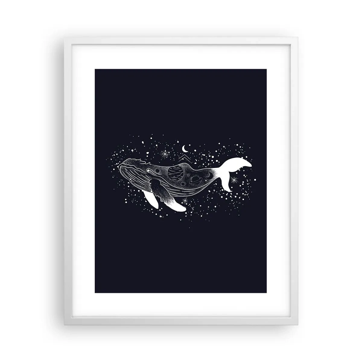 Plakat i hvid ramme - I universets ocean - 40x50 cm
