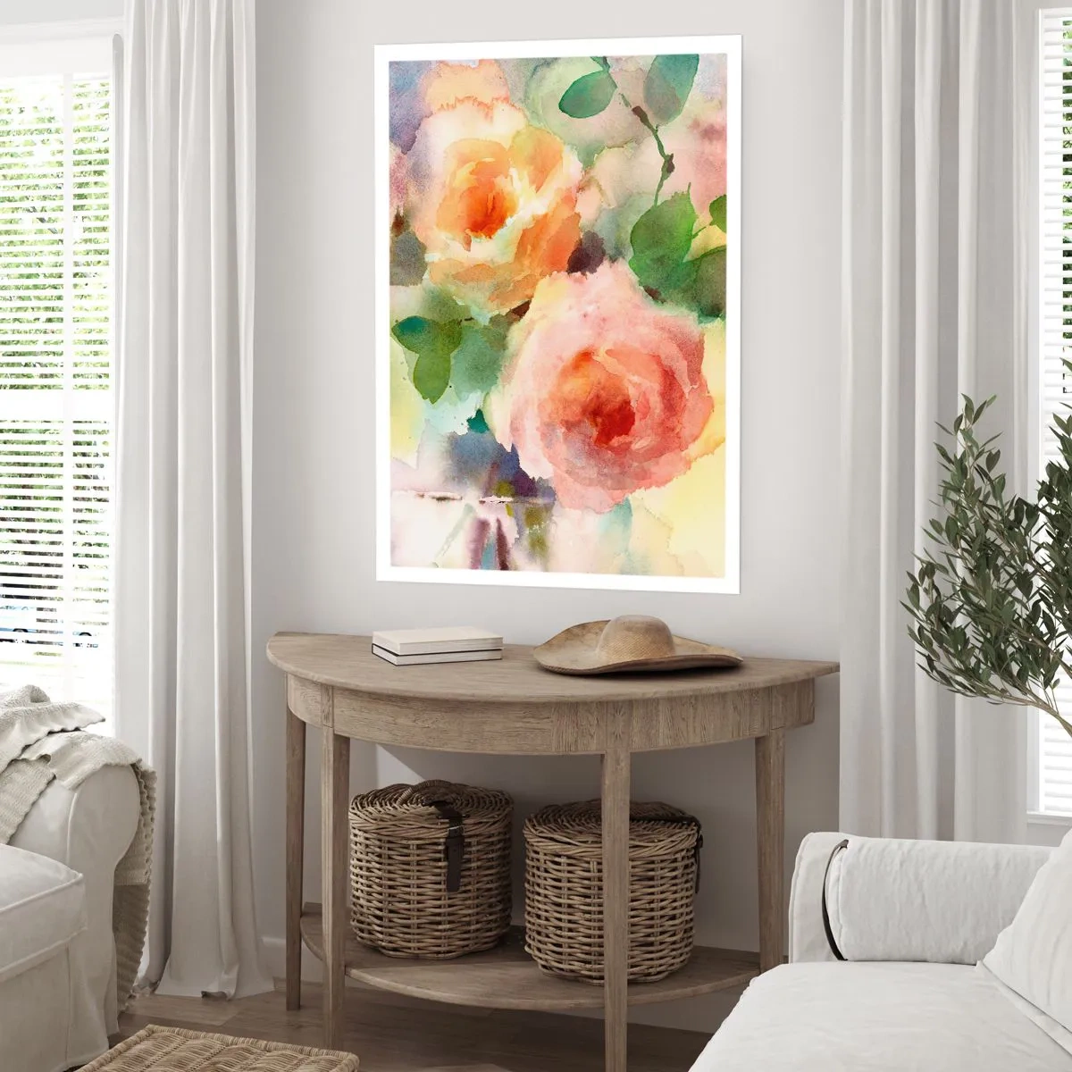 Plakat - Delikat som akvarelfarve - 70x100 cm