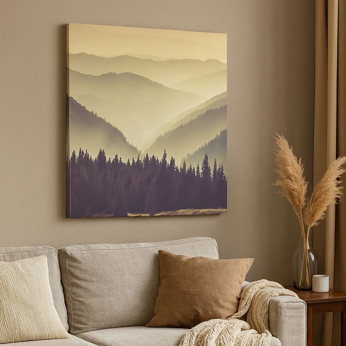 Lærredstryk - Billede på lærred - Bag de syv bjerge... - 30x30 cm