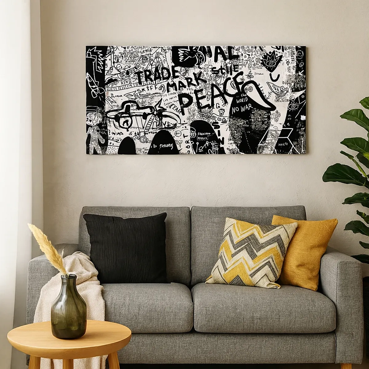 Lærredstryk - Billede på lærred - Gadens rige verden - 30x30 cm