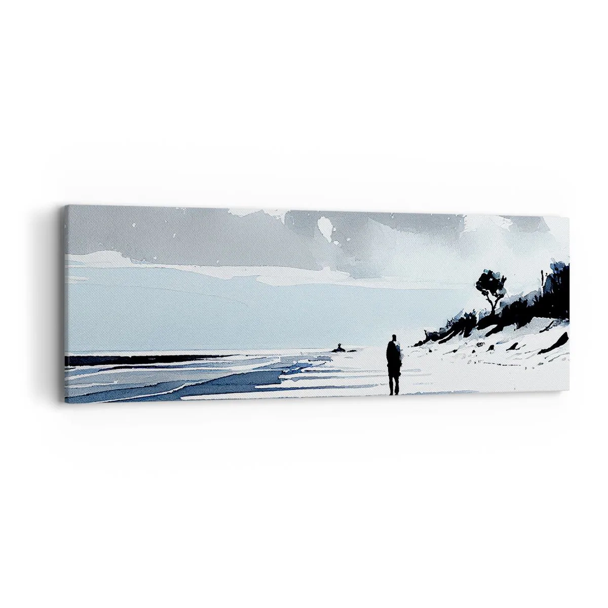 Lærredstryk - Billede på lærred - Alene - 90x30 cm