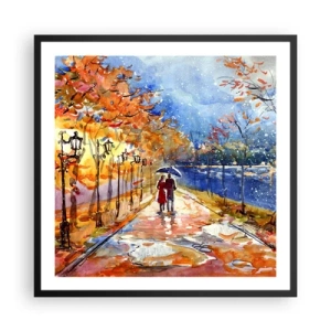 Plakat i sort ramme - Sammen indtil tidsfristen - 60x60 cm