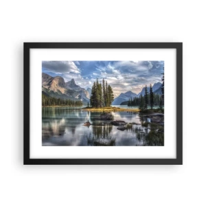 Plakat i sort ramme - Over store og klare vande… - 40x30 cm