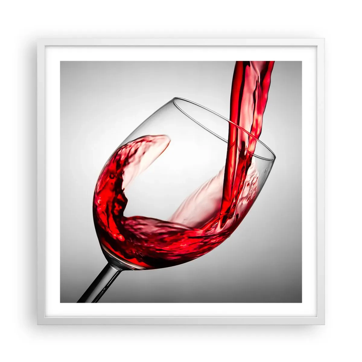 Plakat i hvid ramme - Farve - bevægelse - lyd - 60x60 cm