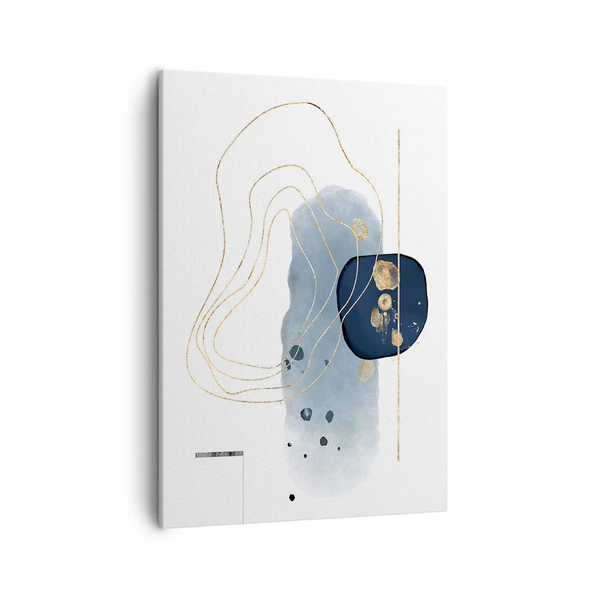 Lærredstryk - Billede på lærred - Blå-gylden fantasi - 50x70 cm