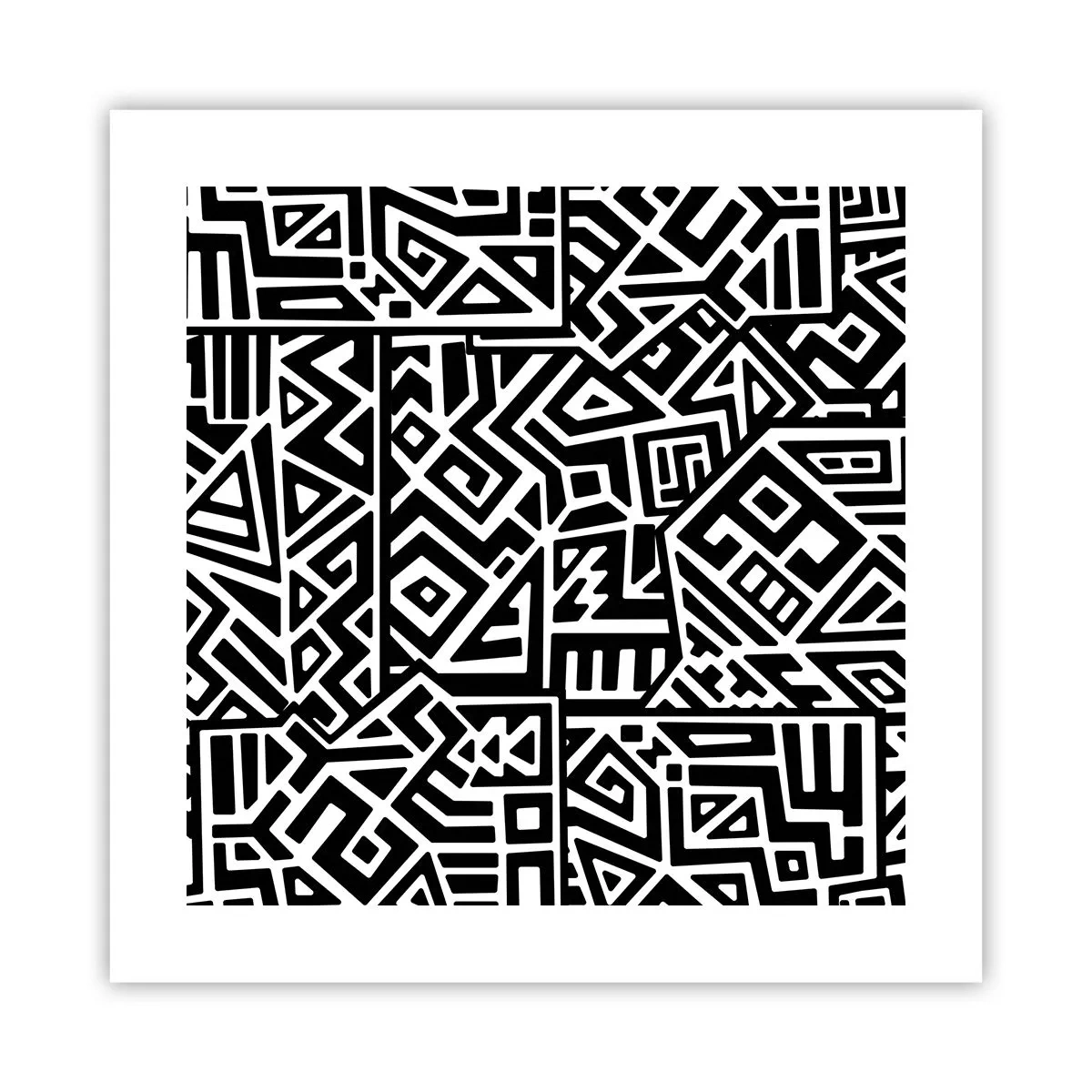 Plakat - Præcolumbiansk sammensætning - 40x40 cm