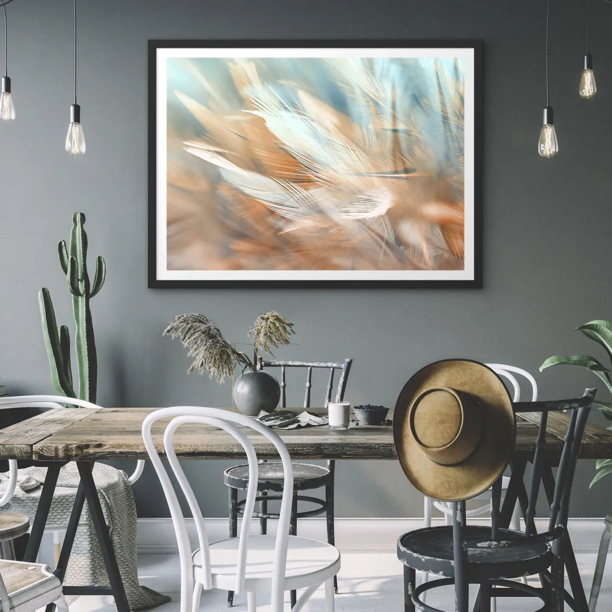 Plakat i sort ramme - I mildhedens land - 50x40 cm