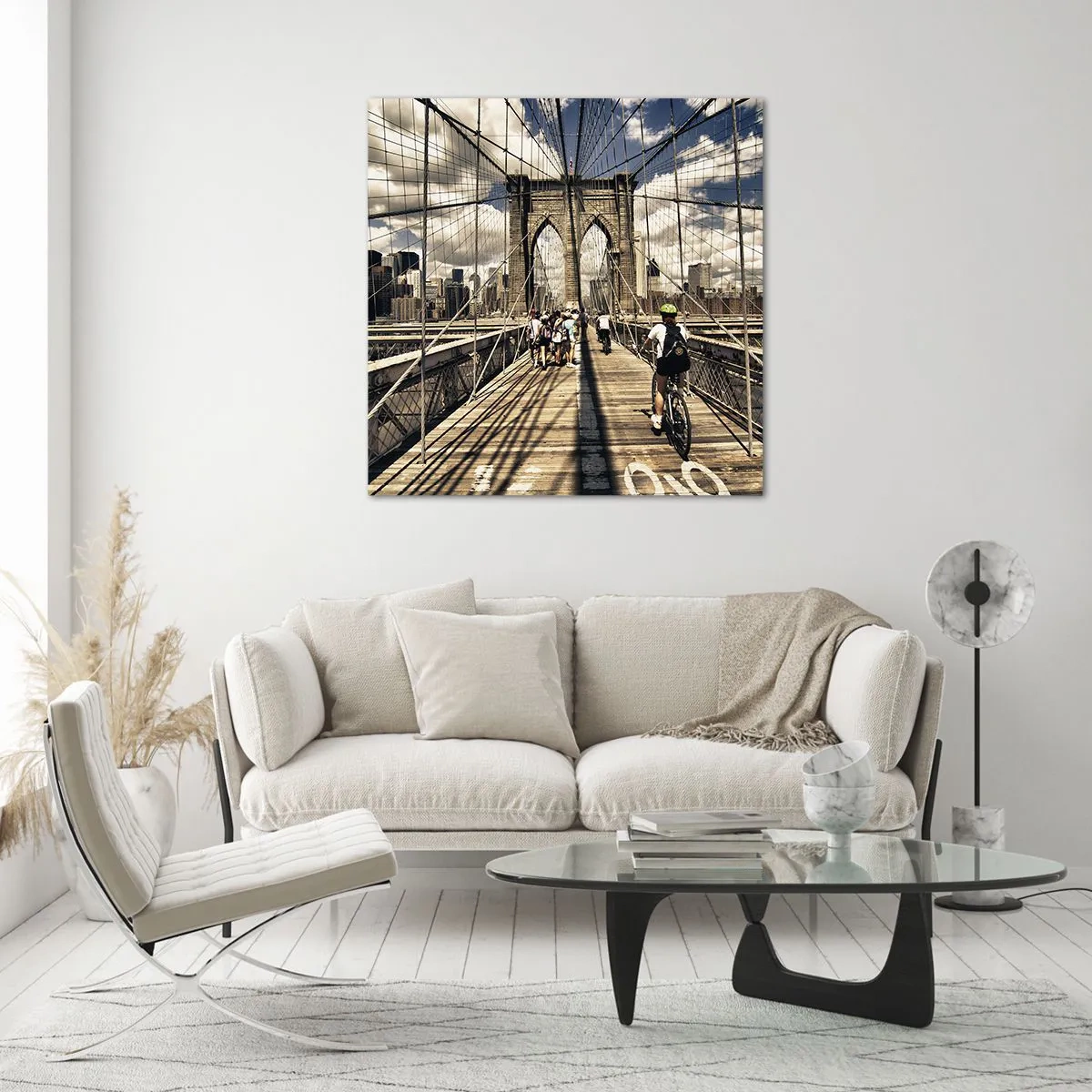 Billede på glas - Lige til hjertet af byen - 50x50 cm