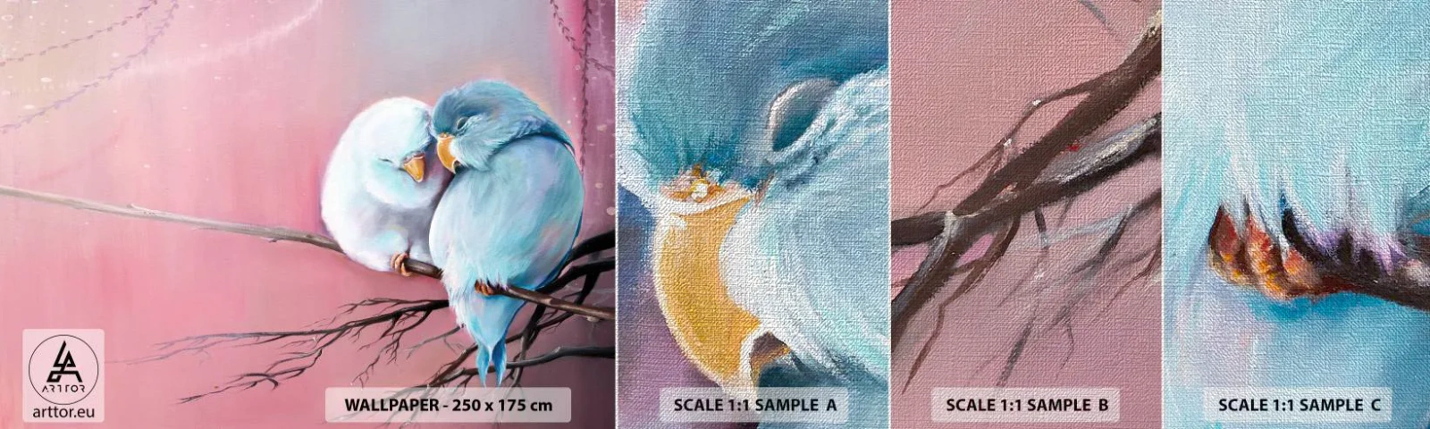 Prøve Fototapet Premium Canvas - Hvad er der at tilføje?.... - Fugle, Natur, Stykke - 100x30 cm