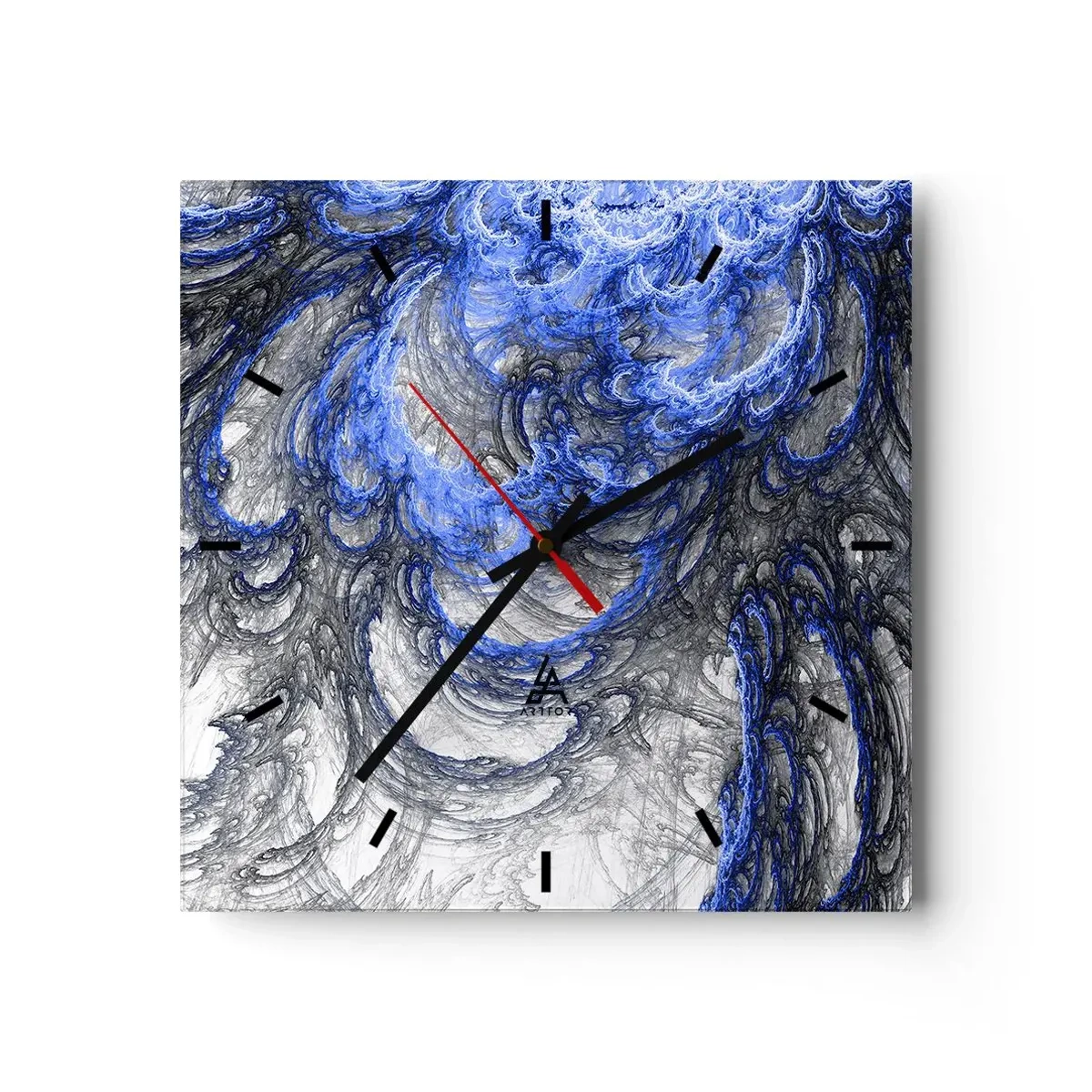 Vægur, Uret - En bølges fødsel - 30x30 cm