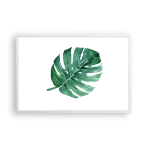 Plakat i hvid ramme - Grønt koncept - 91x61 cm