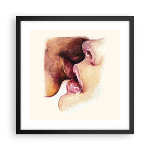 Plakat i sort ramme - Som nat og dag, jord og himmel - 40x40 cm