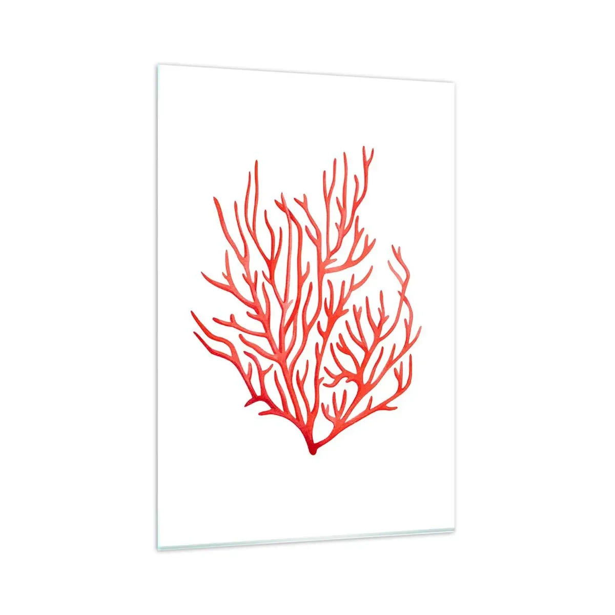 Billede på glas - Koral-filigran - 80x120 cm