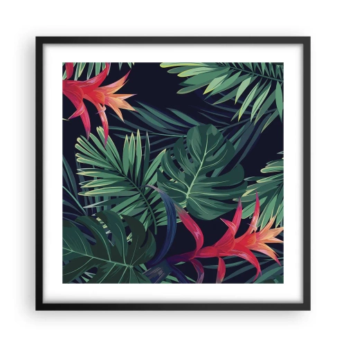 Plakat i sort ramme - Brænd i grønt - 50x50 cm