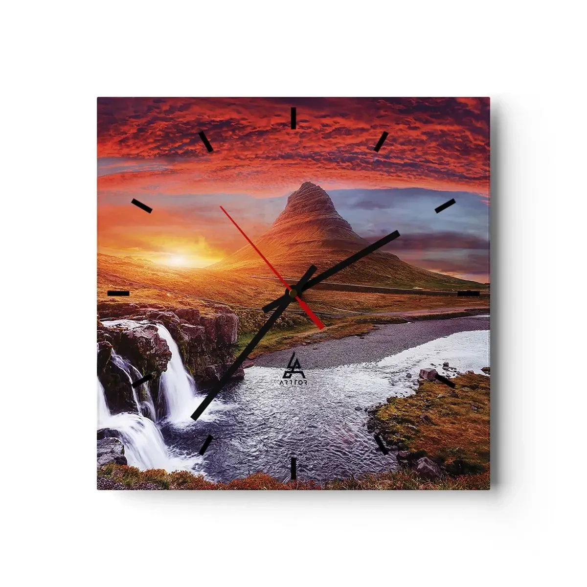 Vægur, Uret - En udsigt over Midgård - 30x30 cm