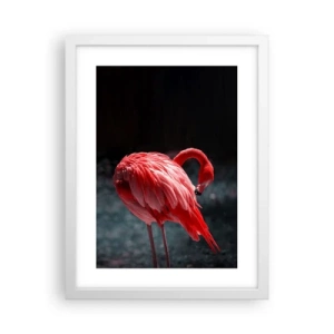 Plakat i hvid ramme - Et karmosinrødt naturdigt - 30x40 cm