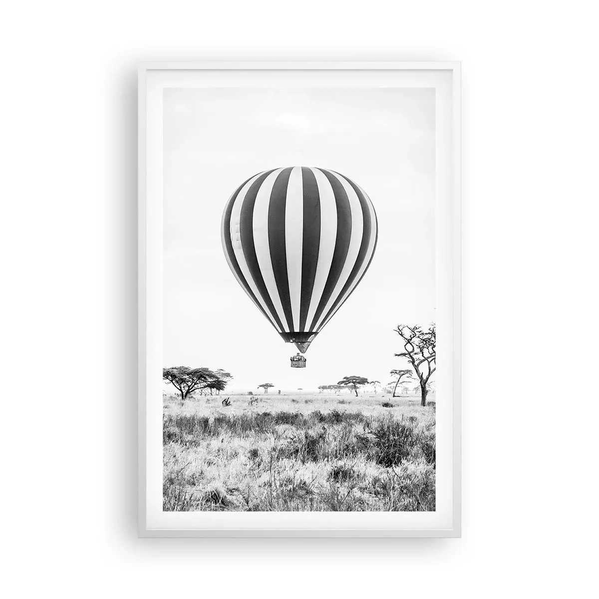 Plakat i hvid ramme - Over savannen - 61x91 cm
