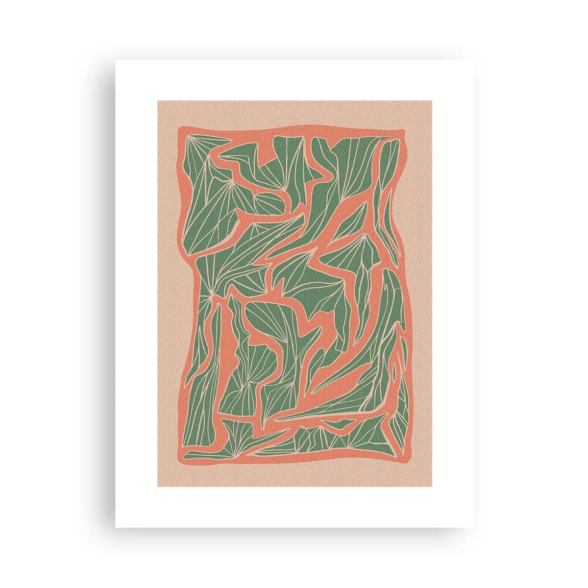 Plakat - En kamp mellem koral og grøn - 30x40 cm