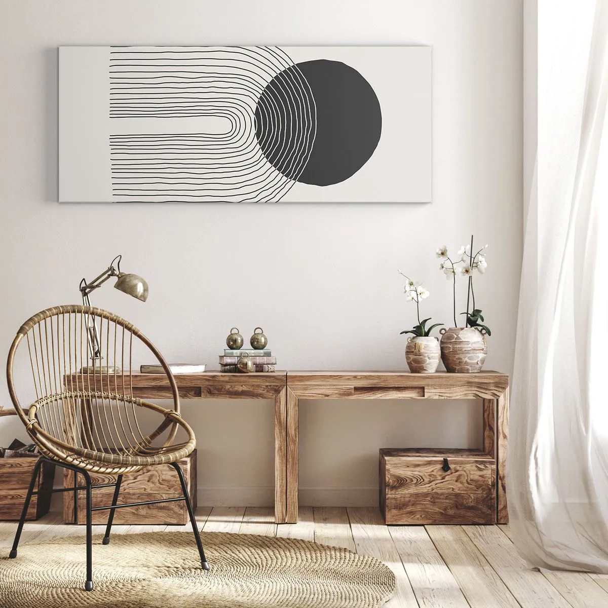 Lærredstryk - Billede på lærred - Rystende og selvsikker - 100x40 cm