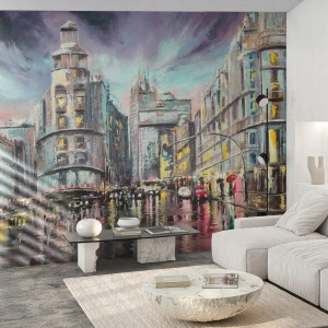 Fototapet Selvklæbende Deluxe Sticker - Det vil blive en vellykket aften - By, Madrid, Arkitektur - 350x256 cm