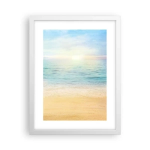 Plakat i hvid ramme - Det store blå - 30x40 cm